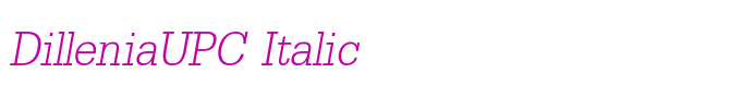 DilleniaUPC Italic